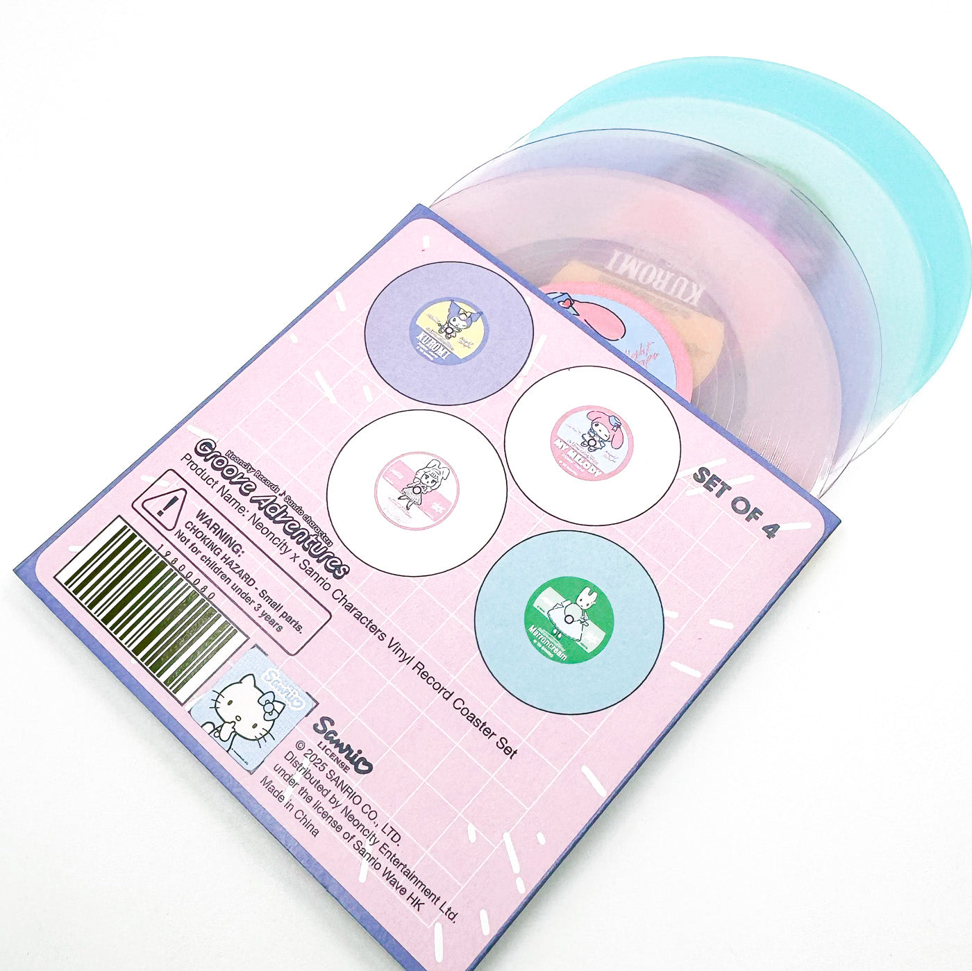 NCR x Sanrio Exclusive: 80s Idols Night Tempo Vinyl Coaster Set