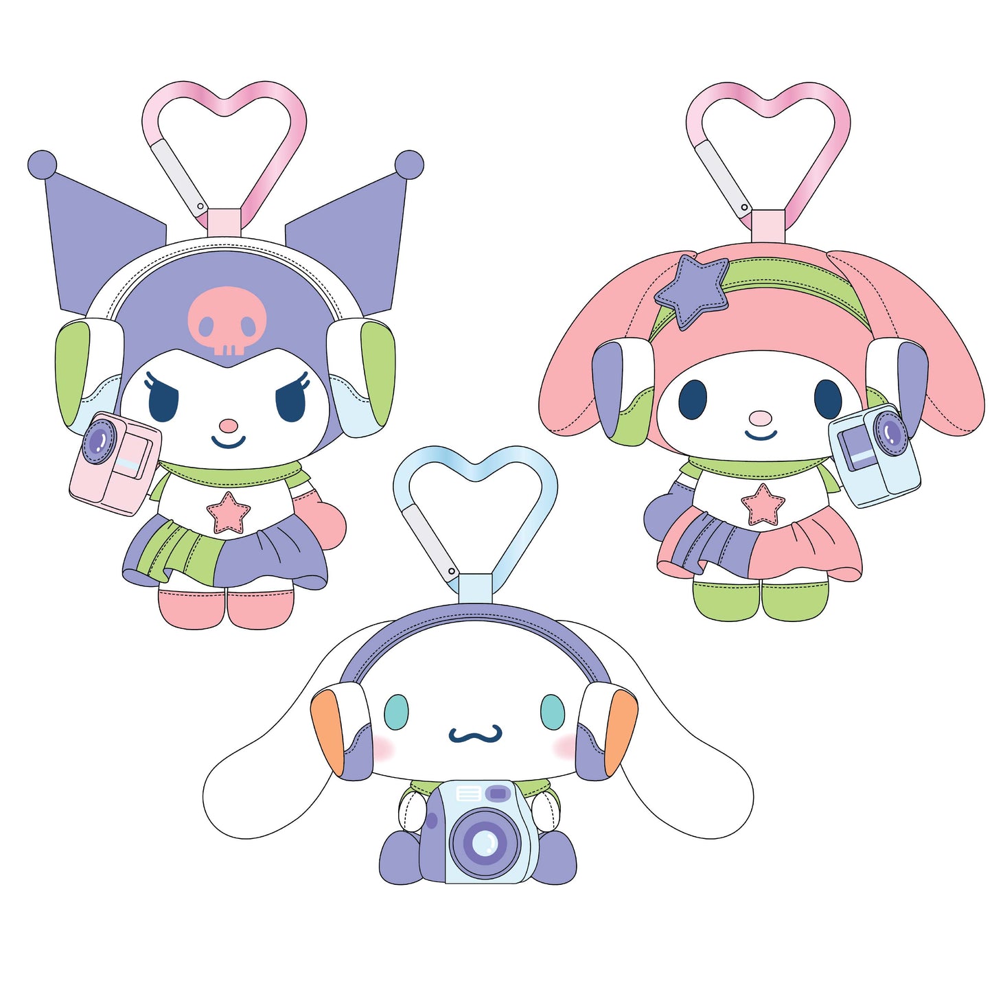 NCR x Sanrio Exclusive: Y2K Stage Plushes ( Cinnamoroll + Kuromi + My Melody)