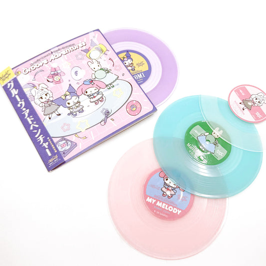 NCR x Sanrio Exclusive: 80s Idols Night Tempo Vinyl Coaster Set