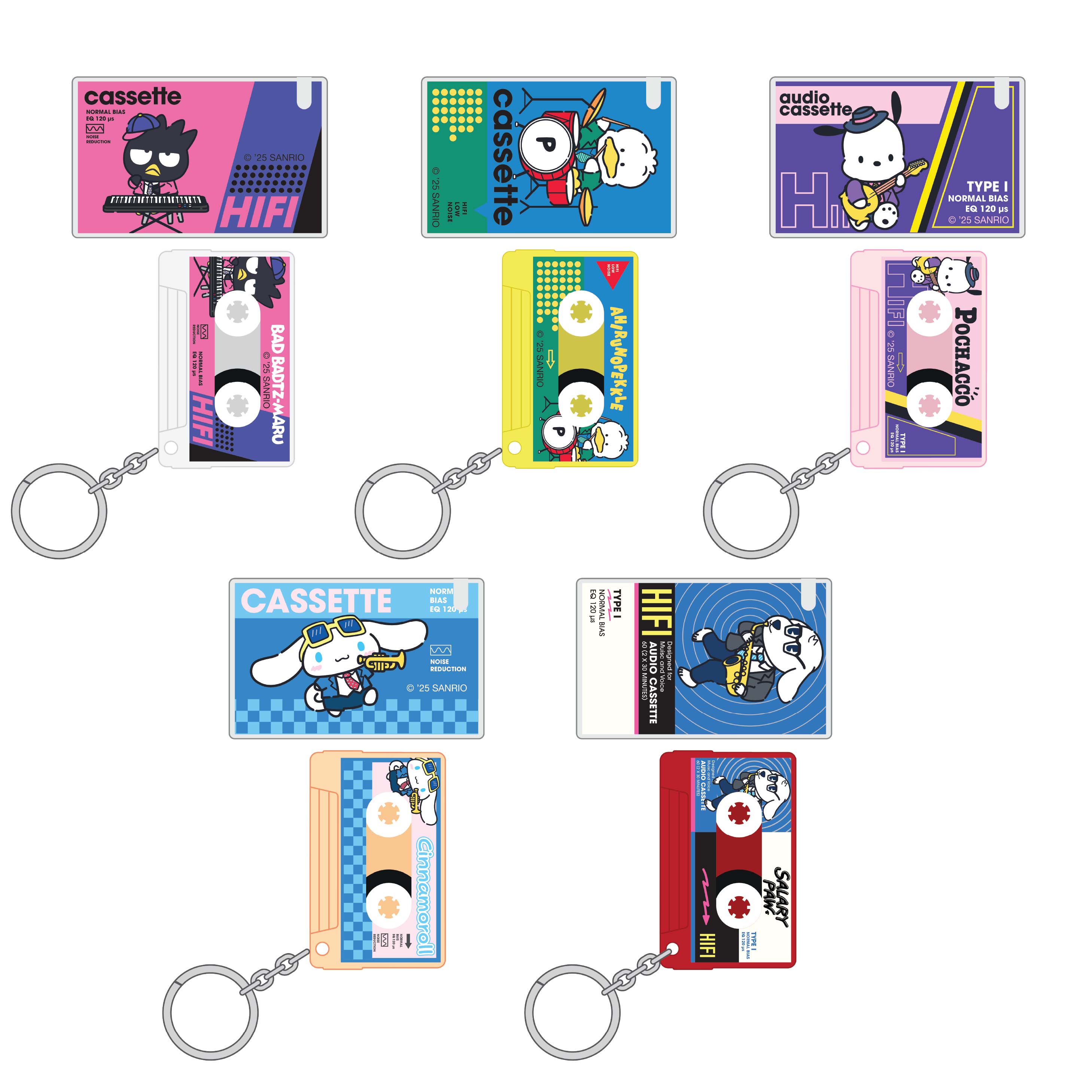 NCR x Sanrio Exclusive: 90s Urban Jazz Mini Cassette Keychain